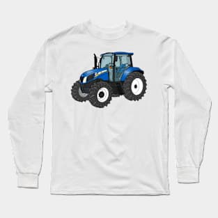 Blue tractor Long Sleeve T-Shirt